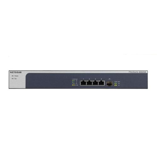 NETGEAR XS505M-100EUS SWITCH NON GESTITO 4 x 10Gb/MultiGigabit RJ45 (1Gb, 2,5Gb, 5Gb e 10Gb), 1 porta 10Gb SFP+