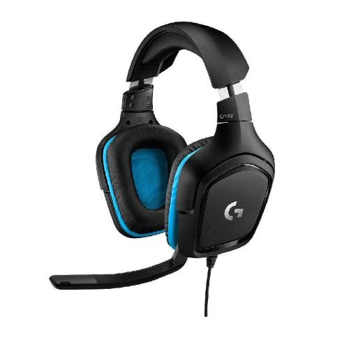 LOGITECH G432 CUFFIA CON MICROFONO PER GAMING CON AUDIO SURROUND SOUND GAMING HEADSET 7.1 DRIVER DA 50 MM DTS HEADPHONE:X 2.0 MICROFONO FLIP-TO-MUTE NERO BLU