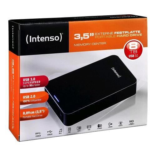 INTENSO MEMORY CENTERT 8.000GB HARD DISK ESTERNO 3.5" NERO