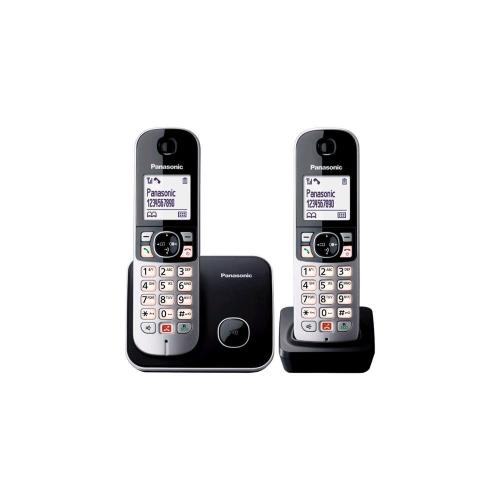 PANASONIC KX-TG6852JTB DUO CORDLESS DECT CON IDENTIFICATORE DI CHIAMATA VIVAVOCE NERO/GRIGIO