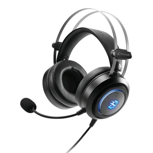 SHARKOON SKILLER SGH30 CUFFIE STEREO GAMING HEADSET USB SOUND CARD VIRTUAL SOUND 7.1 RGB NERO