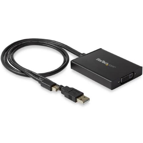 STARTECH ADATTATORE - CONVERTITORE VIDEO ATTIVO DA MINI DISPLAYPORT A DUAL LINK DVI ALIMENTATO VIA USB NERO