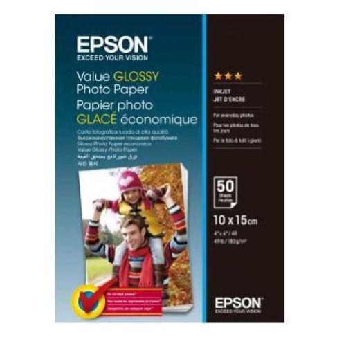 EPSON CARTA FOTOGRAFICA GLOSSY 183 GR 10X15 CM BIANCO CONF 50 Pz.