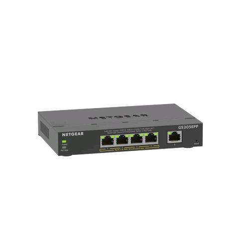 NETGEAR GS305EPP-100PES SWITCH 5 x 10/100/1000 (4 PoE+) 120 W