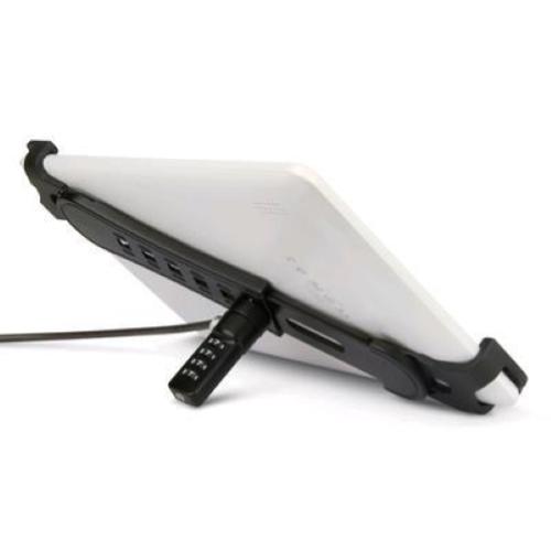 HAMLET CAVO DI SICUREZZA 200 CM CON FRAME ANTIFURTO UNIVERSALE PER TABLET PC 8-11" NERO