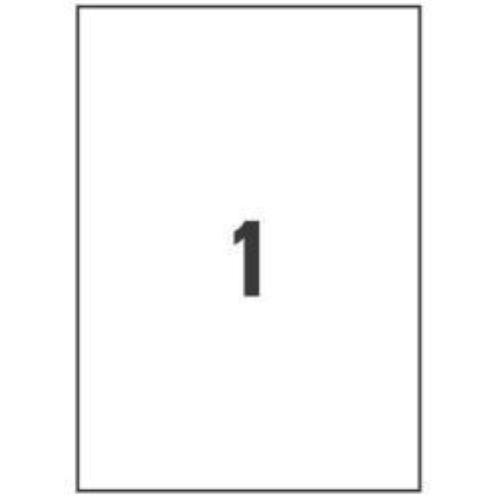 AVERY-ZWECKFORM CONFEZIONE 25 ETICHETTE ADESIVE 297x210 MM TRASPARENTI