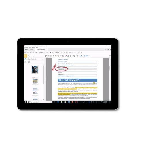 MICROSOFT SURFACE GO 10" 4415Y 1.6 GHz 256GB RAM 8GB WI-FI 4G LTE WIN 10 PROF ARGENTO