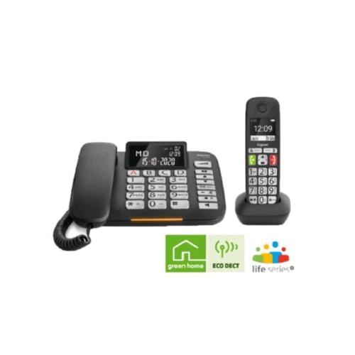 GIGASET DL780 PLUS COMBI BLACK 2 IN 1 TELEFONO FISSO + 1 CORDLESS DECT