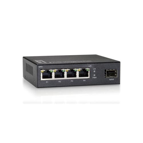 LEVEL ONE GEU-0521 SWITCH DI RETE NON GESTITO GIGABIT ETHERNET 10/100/1000 4 PORTE RJ-45 1xPORTA SFP GIGABIT GREY
