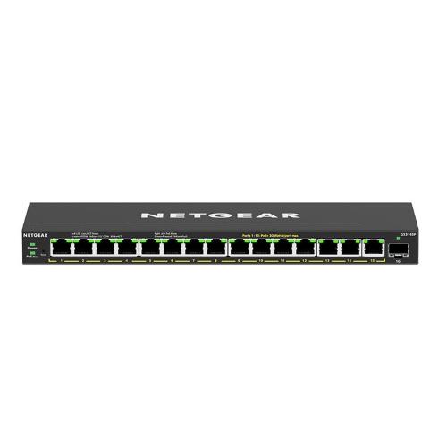 NETGEAR GS316EP-100PES SWITCH GESTITO 15 x 10/100/1000 (PoE+) + 1 x SFP PoE+ (180 W)