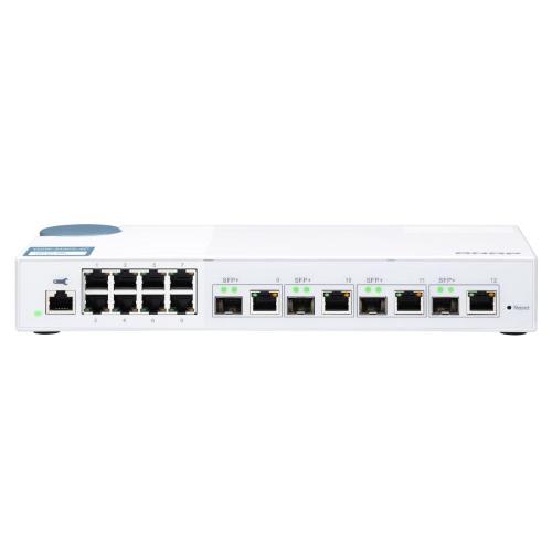 QNAP QSW-M408-4C SWITCH GESTITO L2 - 8 x 10/100/1000 + 4 x SFP+ 10 Gigabit combo DESKTOP BIANCO