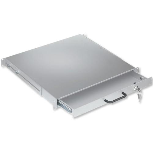 Cassetto Porta Tastiera 1U per Armadi Rack 19'' con Serratura Grigio