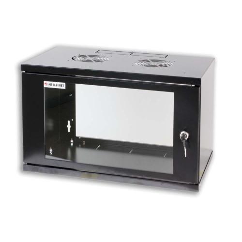 Armadio Rack 19'' a muro 10 unit&agrave; prof. 400 Nero Assemblato