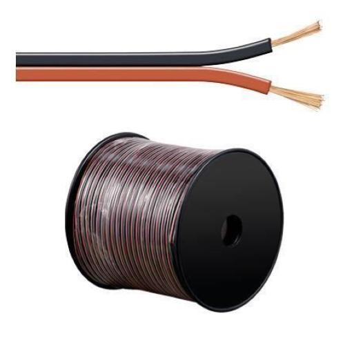 Cavo Audio per diffusori acustici Rosso/Nero 0,75 mm² matassa 100mt