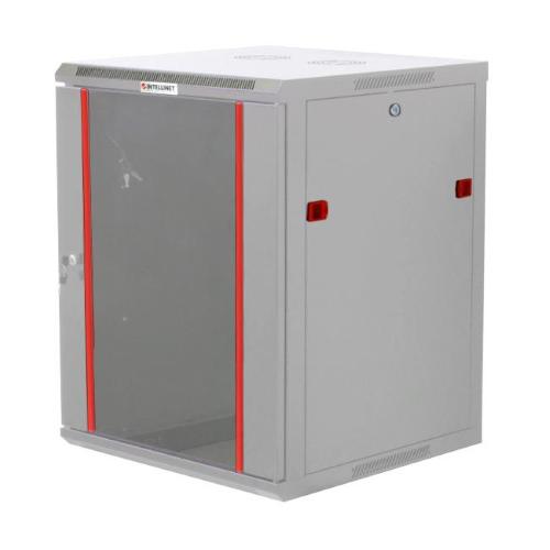 Armadio Rack 19'' a muro 12 unit&agrave; sezione unica prof. 450mm Grigio