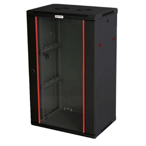 Armadio Rack 19'' a muro 20 unit&agrave; sezione unica prof. 450mm Nero