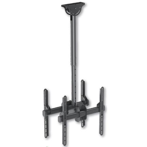 Supporto Telescopico Universale a Soffitto per 2 TV LED LCD 32-55''
