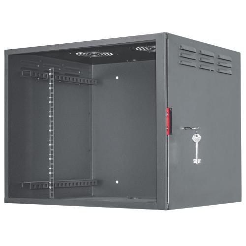 Armadio Rack 19'' a muro 9unit&agrave; con serratura di sicurezza