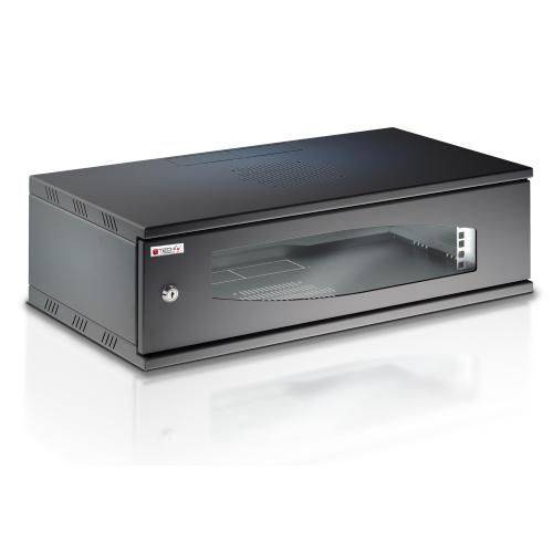 Armadio Rack 19'' a Muro 3U prof. 320 Nero Assemblato