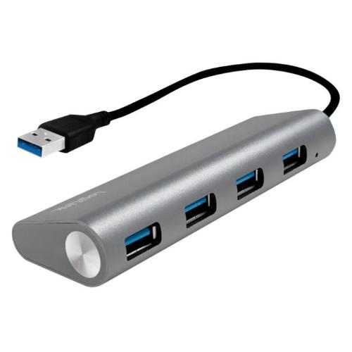 Hub USB 3.2 SuperSpeed 4 porte Alluminio Silver