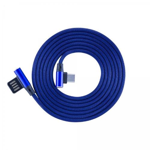 Cavo USB Angolato 90&deg; USB A/USB-C 1.5m Blu