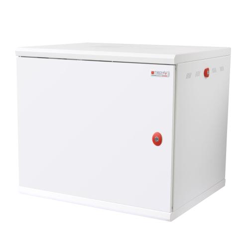 Armadio Rack 19'' a muro 16U sezione unica P.600mm Porta Cieca Bianco