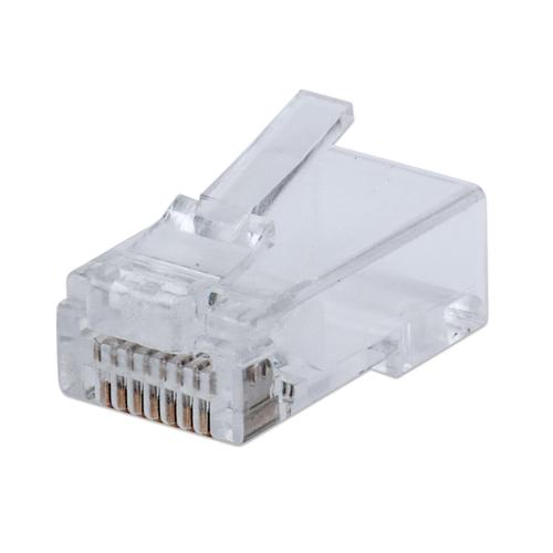 Confezione 100 Plug modulari RJ45 Passanti Cat5e FastCrimp