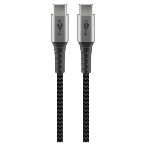 Cavo Tessile USB-C&trade; Maschio/USB-C&trade; Maschio 1 m Grigio