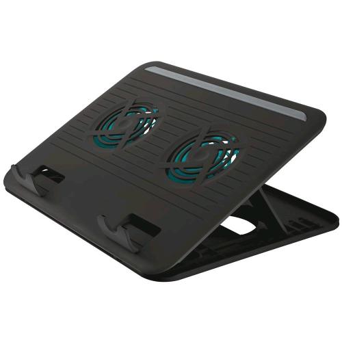 TRUST CYCLONE STAND CON DOPPIA VENTOLA DI RAFFREDDAMENTO PER NOTEBOOK MAX 16" COLORE NERO