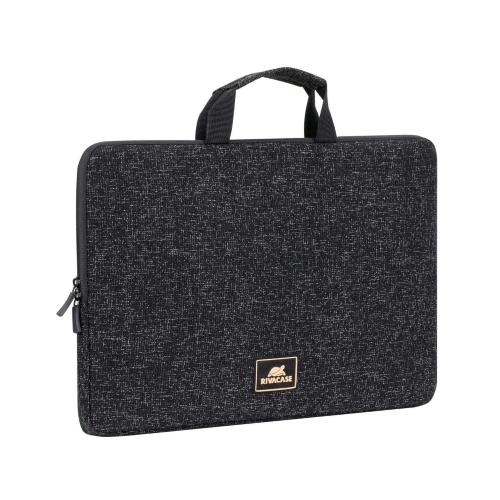RIVACASE BORSA NOTEBOOK FINO A 15.6" IN POLIESTERE CHIUSURA ZIP NERA