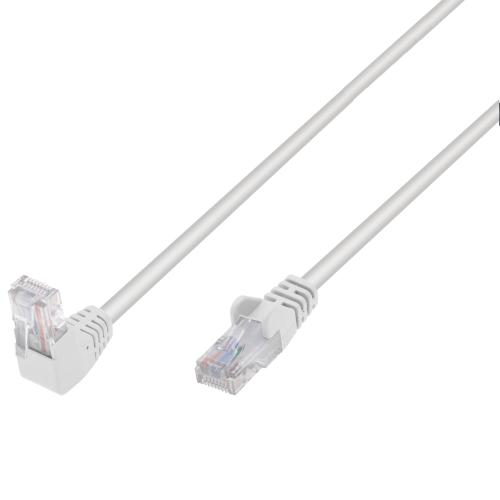 Cavo di Rete Patch Connettore Angolato 90&deg; CCA Cat. 5E UTP 5m Bianco