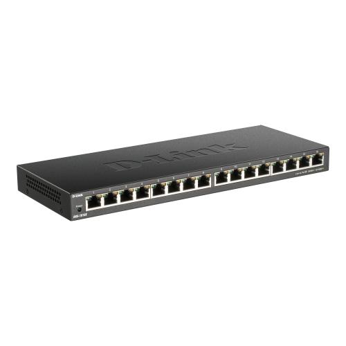 D-LINK DGS-1016S SWITCH 16 PORTE GIGABIT NON GESTITO 10/100/1000 BLACK