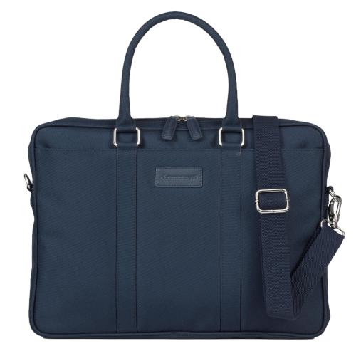 DBRAMANTE 1928 AVENUE BORSA PER NOTEBOOK DA 15 " IN NYLON RICICLAT CON TRACOLLA 8 SCOMPARTI BLU