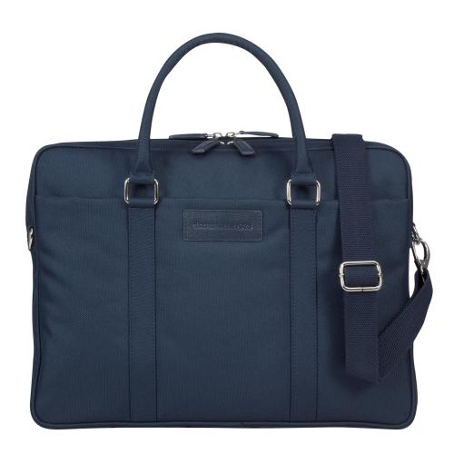 DBRAMANTE 1928 GINZA BORSA PER NOTEBOOK DA 16" IN NYLON TESSUTO CON TRACOLLA 8 SCOMPARTI BLU
