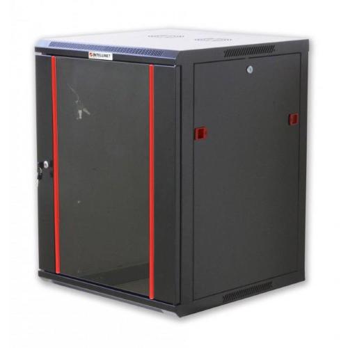 Armadio Rack 19'' a muro 12 unit&agrave; sezione unica prof. 600mm Nero