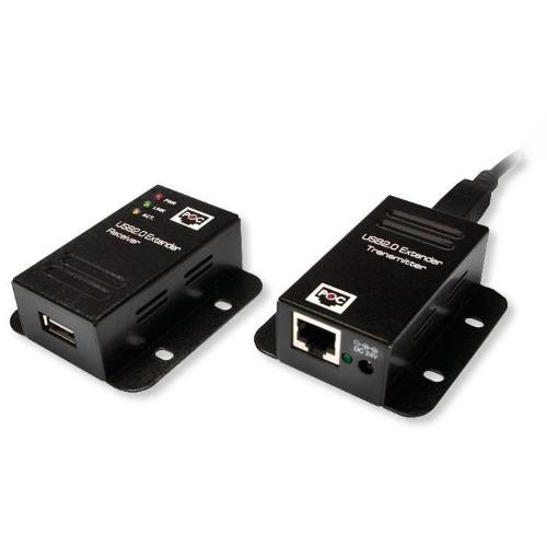Extender 1 Porta USB su Cavo Cat.5/5e/6 fino a 50m, POC