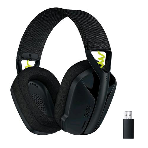 LOGITECH G435 CUFFIE GAMING WIRELESS BLUETOOTH LIGHTSPEED MICROFONO INTEGRATO BLECK YELLOW