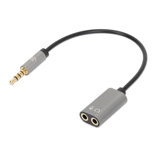 Cavo Adattatore per Cuffie con Splitter Audio Stereo AUX 20cm