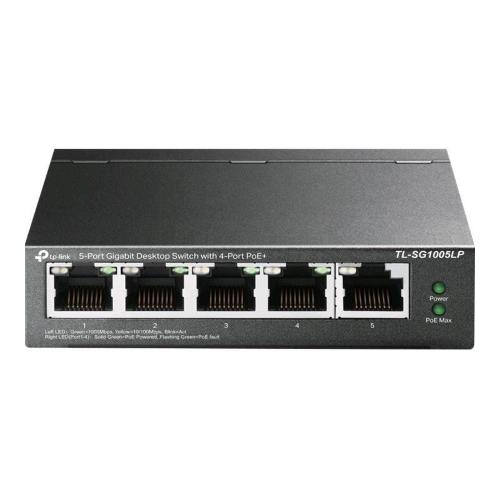 TP LINK TL-SG1005LP SWITCH 5 PORTE NON GESTITO GIGABIT 5 x 10/100/1000 (4 PoE+) 40 W