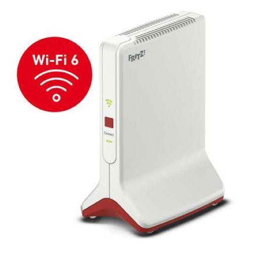 AVM FRITZ REPEATER 6000 RIPETITORE WIFI 6 TRIBAND MESH WI-FI ACCESS POINT 2 PORTE GIGABIT LAN BIANCO ROSSO