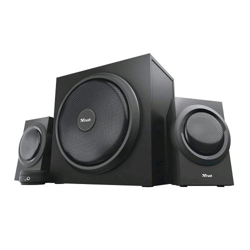 TRUST YURI SET DI ALTOPARLANTI 2.1 CON SUBWOOFER 60 W SUBWOOFER IN LEGNO CON POTENTE DRIVER DA 5.25" BLACK