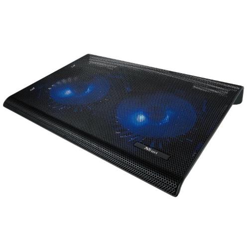 TRUST 20104 BASE DI RAFFREDDAMENTO PER NOTEBOOK 17.3" CON 2 VENTOLE ILLUMINATE ALIMENTAZIONE USB PORTACAVO INTEGRATO BLACK