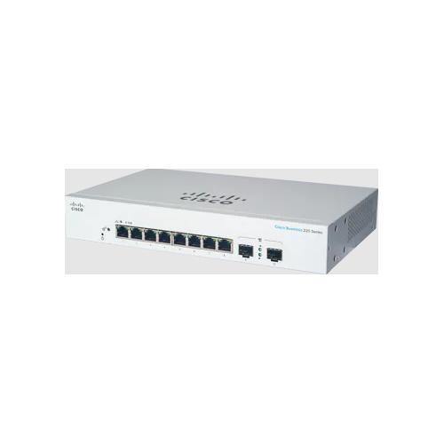 CISCO BUSINESS 220 SERIES CBS220-8T-E-2G-EU SWITCH GESTITO L2 8 x 10/100/1000 + 2 x Gigabit SFP (uplink) MONTABILE SU RACK