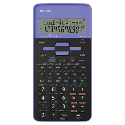 SHARP EL531THBVL CALCOLATRICE SCIENTIFICA 12 CIFRE 2 LINEE 273 FUNZIONI COL. VIOLA