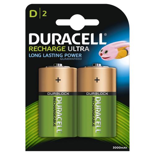 Pila Ricaricabile Duracell Torcia - D - HR20 precaricata Ni-Mh 1,2 V (Blister da 2 batterie)