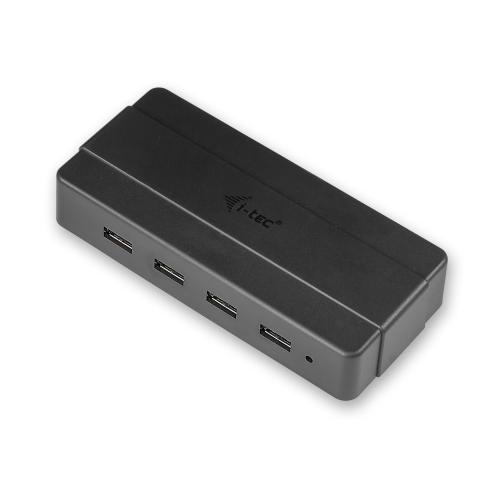I-TEC HUB 4 PORTE USB-A 3.2 GEN1 5 Gbps CON ALIMENTATORE ESTERNO NERO