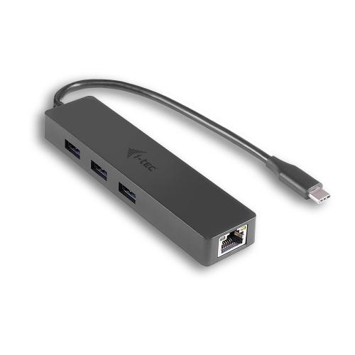 I-TEC C31GL3SLIM HUB DI INTERFACCIA 3 USB3.0 TYPE-C 5.GB/S INTERNET RJ-45 NERO