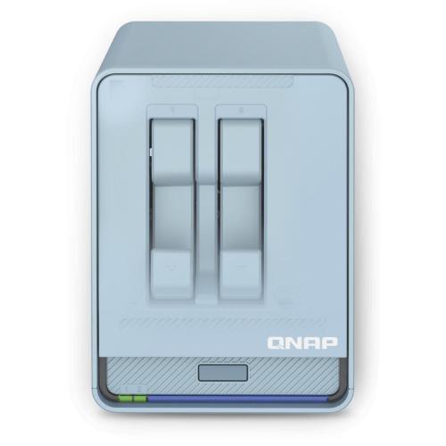 QNAP QMIROPLUS-201W NAS CHASSIS DESKTOP CELERON J4125 2GHz RAM 4GB-2 BAY HDD/SSD 2.5" COLORE BLU