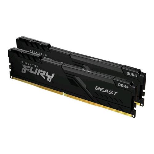 KINGSTON FURY BEAST KIT MEMORIA RAM 2x16GB TOT 32GB 3.200MHz TIPOLOGIA DIMM TECNOLOGIA DDR4