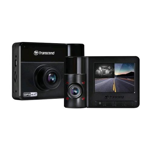 TRANSCEND DRIVE PRO 550 DASHCAM DUAL DISPLAY 2.4" 64GB MICROSDXC FULL HD WI-FI 60 FPS GPS BLACK